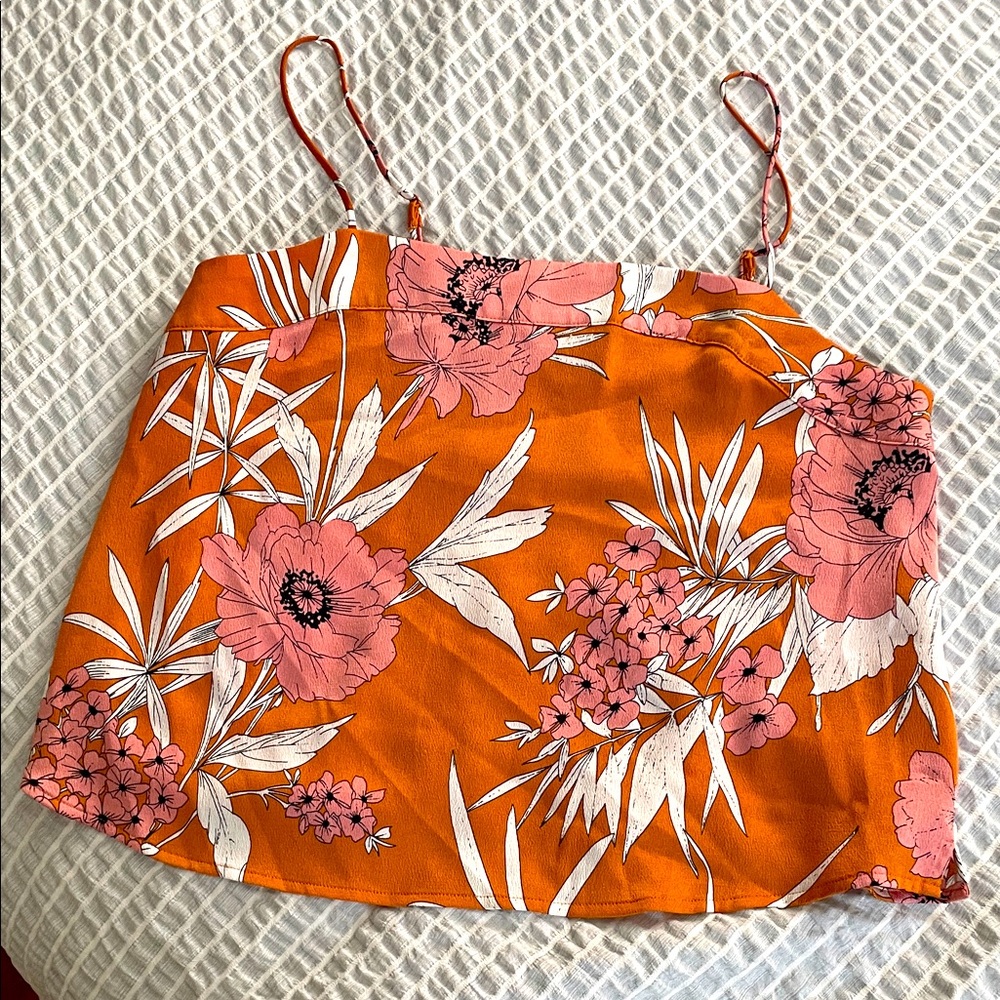 Express Orange and Pink Floral Camisole